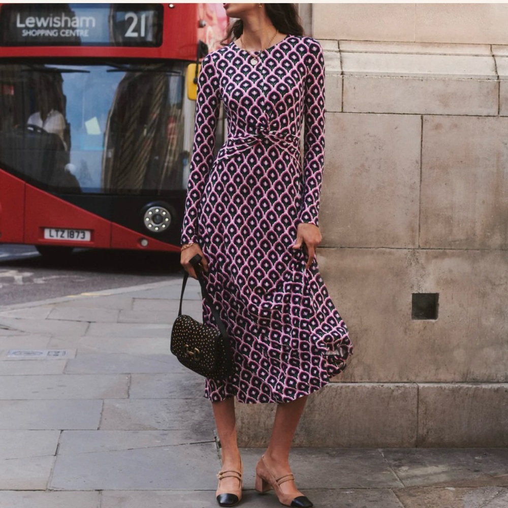 Boden Twisted Waist Jersey Dress